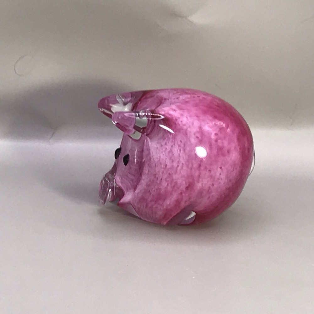 Hand Blown Glass Pink Pig Hobby Lobby Paperweight - Picture 4 of 8